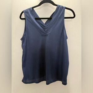 Banana Republic Factory Blue V-neck Top